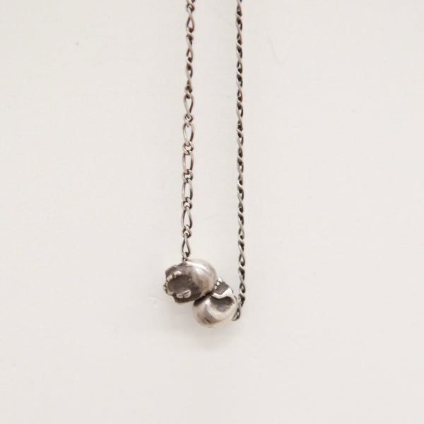 WERKSTATT MUNCHEN 925 Silver Skull Series Ring/Earrings/Bracelet/Necklace Germany WM-M3312-0 Necklace (M1831)
